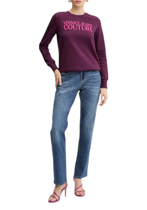 felpa con logo ricamato VERSACE JEANS COUTURE | Maglie | 79HAIT06 CF01T317